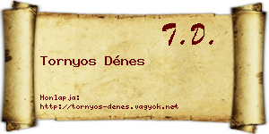 Tornyos Dénes névjegykártya